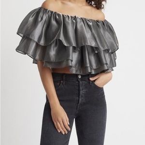 Choosy Ruffle Off the Shoulder Top